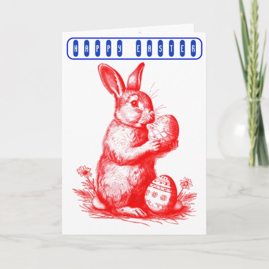 Vintage Ostern Karte (Vorderseite)