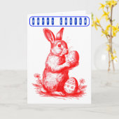 Vintage Ostern Karte (Gelbe Blume)