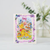 Vintage Ostern-Karte Feiertagspostkarte (Stehend Vorderseite)