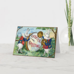 Vintage Ostern-Karte mit Kuriositäten Feiertagskarte