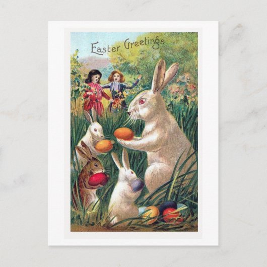Vintage Ostern-Karten-Wiedergabe-Postkarte, Feiertagspostkarte (Vorderseite)