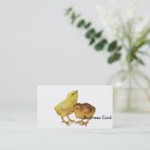 Vintage Ostern-Küken Visitenkarte (Stehend Vorderseite)