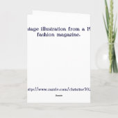 Vintage Ostern-Mützen-Karte Feiertagskarte (Rückseite)