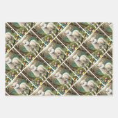 Vintage Ostern. Osterlamm, Ostern Geschenkpapier Set (Vorderseite 3)