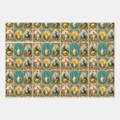 Vintage Ostern. Osterlamm, Ostern Geschenkpapier Set (Vorderseite)