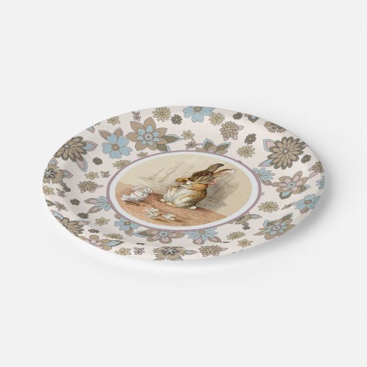 Vintage Ostern Party Teller (Schrägansicht)