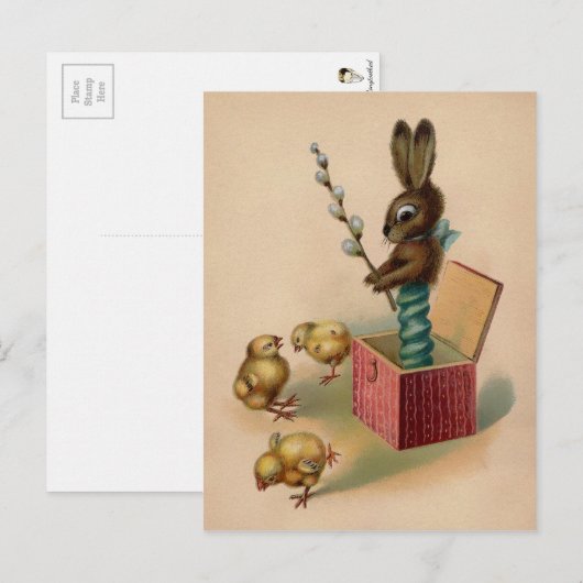 Vintage Ostern Postkarte (Vorne/Hinten)