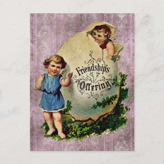 Vintage Ostern Postkarte (Vorderseite)