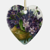 Vintage Ostern-Veilchen Keramikornament (Rechts)