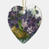 Vintage Ostern-Veilchen Keramikornament (Links)