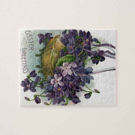 Vintage Ostern-Veilchen Puzzle (Horizontal)