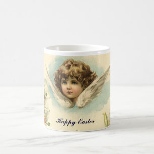 Vintage Ostern, viktorianische Lilienblumen und En Kaffeetasse