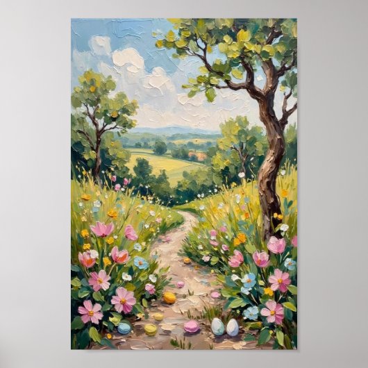 Vintage-Osterngartenweg-Kunst Poster (Vorne)
