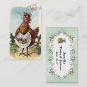 Vintage Osternminigekritzel-Gruß-Karte addieren Visitenkarte (Vorne/Hinten)