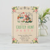 Vintage OsterParty Einladung (Stehend Vorderseite)
