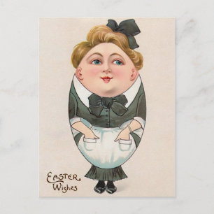 Vintage Osterpostkarte Egg Maid Easter Postkarte
