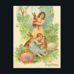 Vintage Osterpostkarte Feiertagspostkarte<br><div class="desc">Victorian Easter postcards are charming and unique to send. Vintage images restored for the best printing quality. #Easter postcards for kids too!</div>