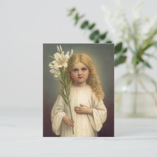 Vintage Osterpostkarte Feiertagspostkarte (Stehend Vorderseite)