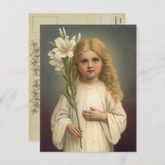 Vintage Osterpostkarte Feiertagspostkarte (Vorne/Hinten)