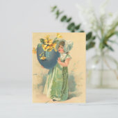 Vintage Osterpostkarte Feiertagspostkarte (Stehend Vorderseite)