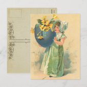 Vintage Osterpostkarte Feiertagspostkarte (Vorne/Hinten)