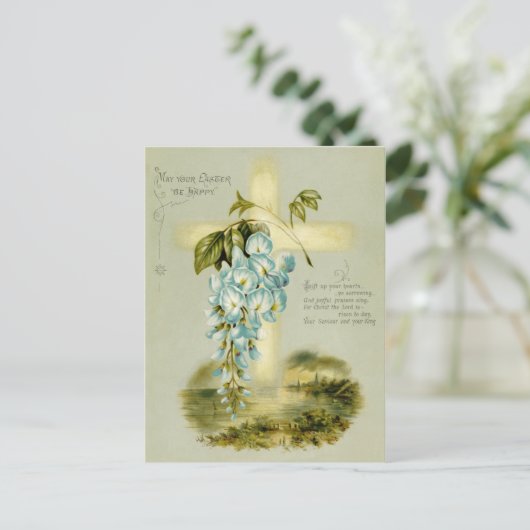 Vintage Osterpostkarte Feiertagspostkarte (Stehend Vorderseite)