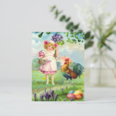 Vintage Osterpostkarte Feiertagspostkarte (Stehend Vorderseite)