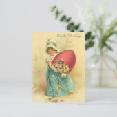 Vintage Osterpostkarte Feiertagspostkarte (Stehend Vorderseite)