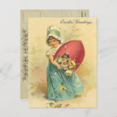 Vintage Osterpostkarte Feiertagspostkarte (Vorne/Hinten)