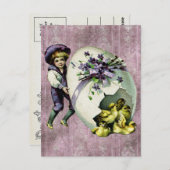 Vintage Osterpostkarte Postkarte (Vorne/Hinten)