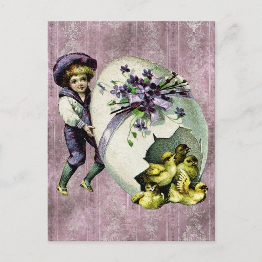 Vintage Osterpostkarte Postkarte (Vorderseite)