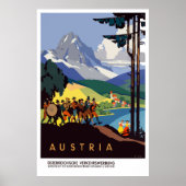 Vintage Österreich Alpen Reisen Poster (Vorne)