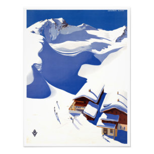 Vintage Österreich Skireiseplakat Fotodruck