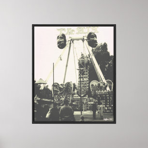 Vintage Österreich Wien Prater Vergnügungspark Leinwanddruck