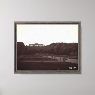 Vintage Österreich Wien Schönbrunn Gärten 1970 Leinwanddruck