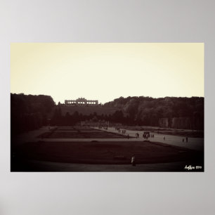 Vintage Österreich Wien Schönbrunn Gärten 1970 Poster