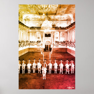Vintage Österreich Wien Spanische Courbette Poster