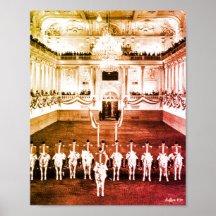 Vintage Österreich Wien Spanische Courbette Poster