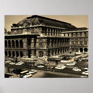 Vintage Österreich Wien Staatsoper Oper Poster