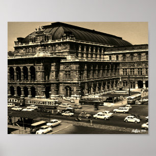 Vintage Österreich Wien Staatsoper Oper Poster