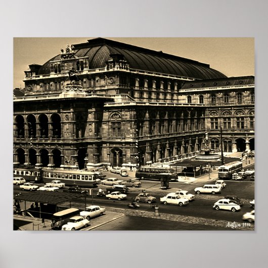 Vintage Österreich Wien Staatsoper Oper Poster (Vorne)