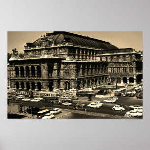 Vintage Österreich Wiener Staatsoper Oper Poster