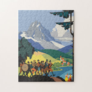 Vintage Österreichisches Plakat Puzzle