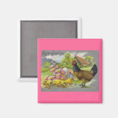 Vintage Osterschlecken und Rastermagnet Magnet (Vorderseite/Rückseite)