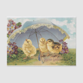 Vintage Osterschlösser und Umbrella-Decoupage Seidenpapier