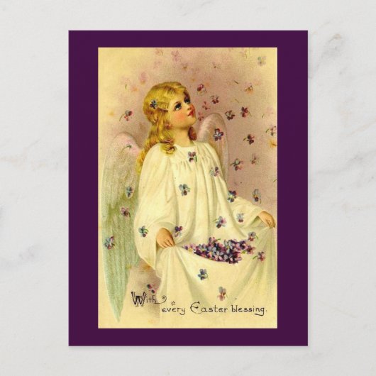Vintage Ostersegnung Feiertagspostkarte (Vorderseite)