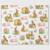 Vintage Ostersonnenkörbe Geschenkpapier (Flach)