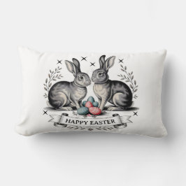 Vintage Ostersonnenpaarung mit Eiern Lendenkissen