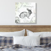 Vintage Ostersonnenweide, gespannt Leinwand (Insitu (Schlafzimmer))