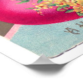 Vintage Ostersonnige Illustration Poster (Ecke)